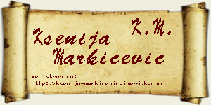 Ksenija Markićević vizit kartica